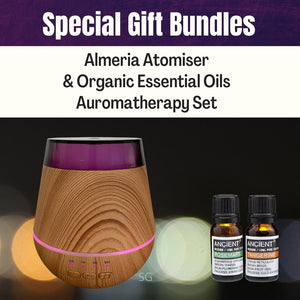 ALMERIA Aromatherapy Atomiser Essential Oils Diffuser | USB | 4 Colour LED Lights | 120ml Tank Capacity
