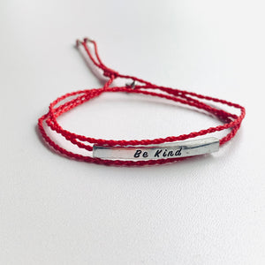 "Be Kind" Adjustable Unisex Kindness Theme Wrap Bracelet/Necklace (Made in Guatemala)