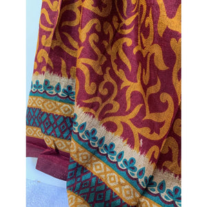 Active Francy Dress - Rasgulla Saree in MAROON RED & GOLD 