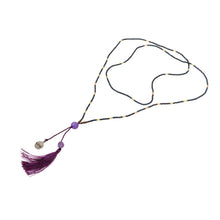 Load image into Gallery viewer, Balinese Handcrafted Amethyst Love Message Necklace - 
