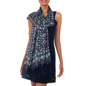 Balinesian Silk Scarf “Joy of Neon - Silk Batik Scarf
