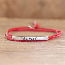 Load image into Gallery viewer, Be Kind Adjustable Unisex Kindness Theme Wrap Bracelet (Made
