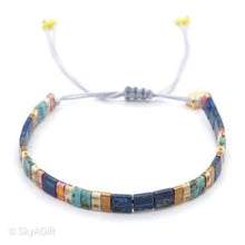 Load image into Gallery viewer, Boho Women’s Bracelet Multi-colour &amp; Adjustable - Dirty Blue
