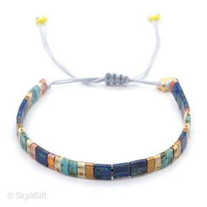 Boho Women’s Bracelet Multi-colour & Adjustable - Dirty Blue