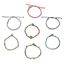 Load image into Gallery viewer, Bundles of 7 Boho Histories Colourful Glass Beaded Macrame 
