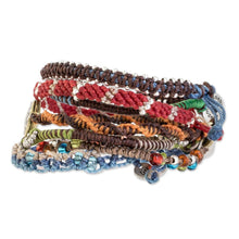 Load image into Gallery viewer, Bundles of 7 Boho Histories Colourful Glass Beaded Macrame 
