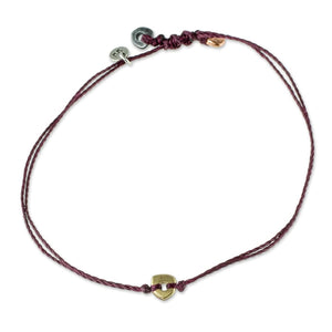 Corn is Life Maroon Cord Bracelet with Zamac Beads (Made in 