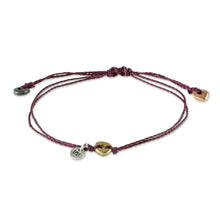 Load image into Gallery viewer, Corn is Life Maroon Cord Bracelet with Zamac Beads (Made in 
