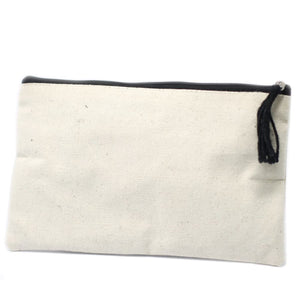 Cotton Rich Classic Zip Pouch - Blank - Pack of 1 only - 
