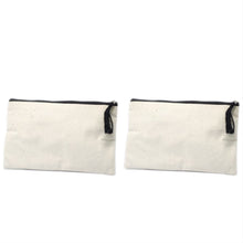 Load image into Gallery viewer, Cotton Rich Classic Zip Pouch - Blank - Pack of 2 - 
