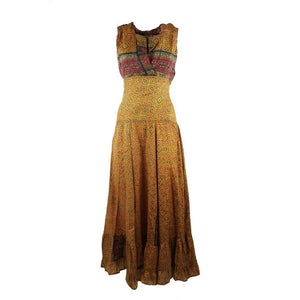 Elegant Spanish Dress - GOLDEN IN BROWN (S/M) - Dress