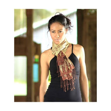 Load image into Gallery viewer, Floral Handmade Silk Batik Scarf Aspiring Jasmine - Silk 
