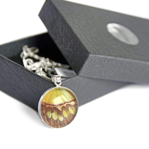 Golden Malachite Round Butterfly Necklace - Accessories