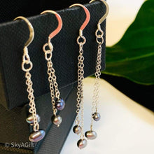 Load image into Gallery viewer, Handmade Freshwater Pearls Earrings - Grey - Accessories
