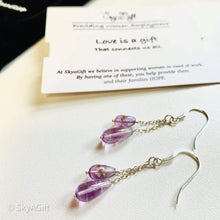 Load image into Gallery viewer, Natural Amethyst Teardrops Earrings - Accessories
