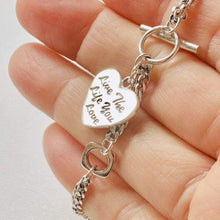 Load image into Gallery viewer, 925 Sterling Silver Double-chain Bracelet with LOVE pendant 

