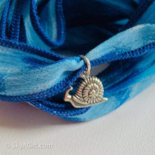 Load image into Gallery viewer, Personalised Silk Chakra Bracelet - Snail Charm - 
