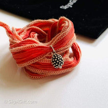 Load image into Gallery viewer, Personalised Silk Chakra Bracelet - Hedgehog Charm - 
