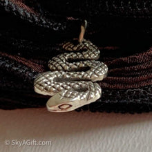 Load image into Gallery viewer, Personalised Silk Chakra Bracelet - Snake Pendant - 
