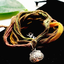 Load image into Gallery viewer, Sterling Silver Blessing pendant Prosperity Charm with silk 
