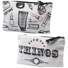 Load image into Gallery viewer, Set of 2 Cotton Rich Classic Zip Pouch - Printed - Lifestyle
