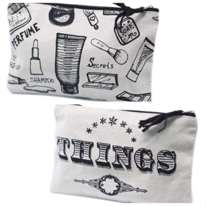 Set of 2 Cotton Rich Classic Zip Pouch - Printed - Lifestyle