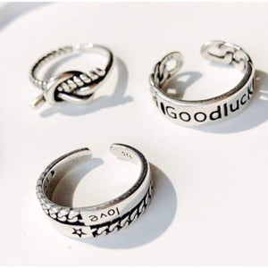 Sterling Silver Adjustable Wishing Rings - Accessories