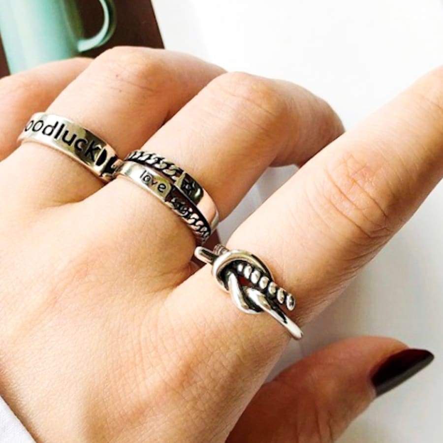 Sterling Silver Adjustable Wishing Rings - Accessories