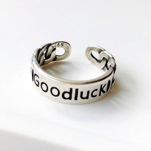 Sterling Silver Adjustable Wishing Rings - Good Luck Ring - 
