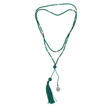 Load image into Gallery viewer, Spread Joy in Green Handmade Green Quartz Pendant Necklace -
