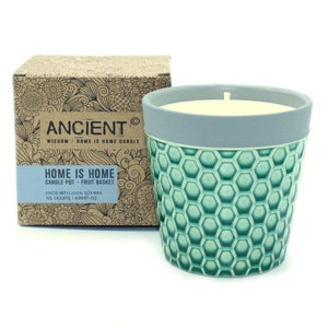 Sweet Home Soy Candle Pots - Green basket