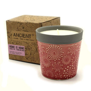 Sweet Home Soy Candle Pots - Pretty Red Rose