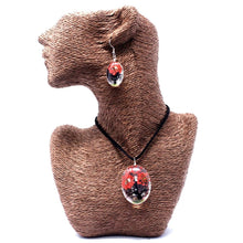 Load image into Gallery viewer, Tree of Life Necklace and Earrings Set - Pressed Flowers - 
