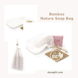 Biodegradable Natural Soap Bags - Bamboo Bag - Lifestyle